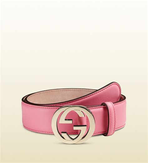 gucci pink leather belt with flower detail|genuine leather Gucci belt women.